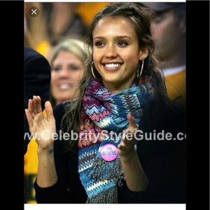 Multi colored Tolani scarf a Kardashian favorite